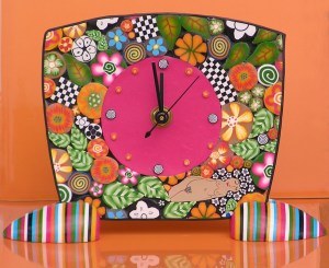 Polymer clay clock 2011