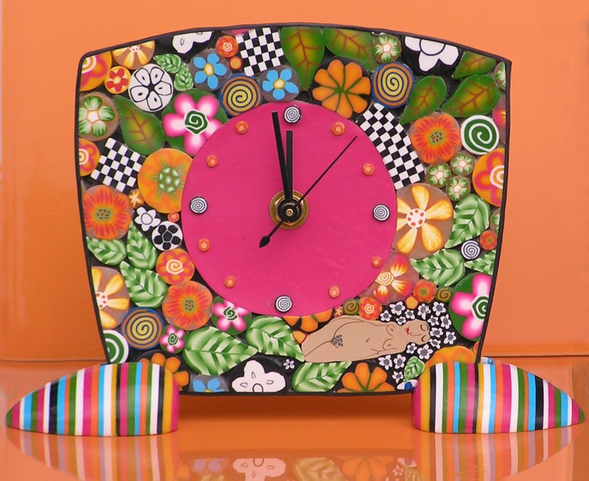 Polymer clay clock 2011