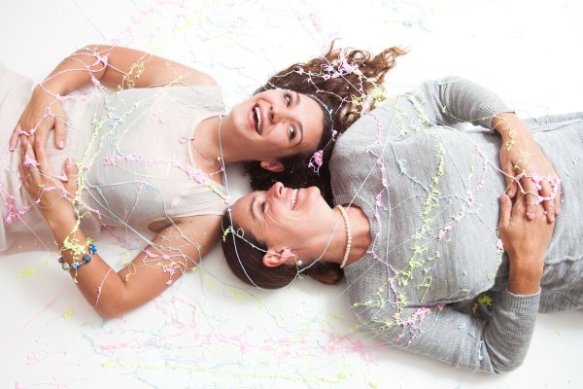 Sarah Ranken (wearing the bracelet) and Carolyn Bock in 